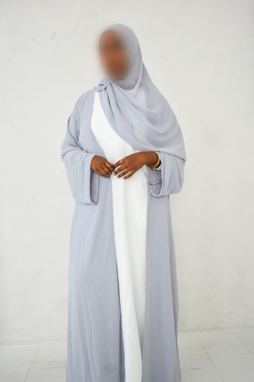 dusk blue abaya set