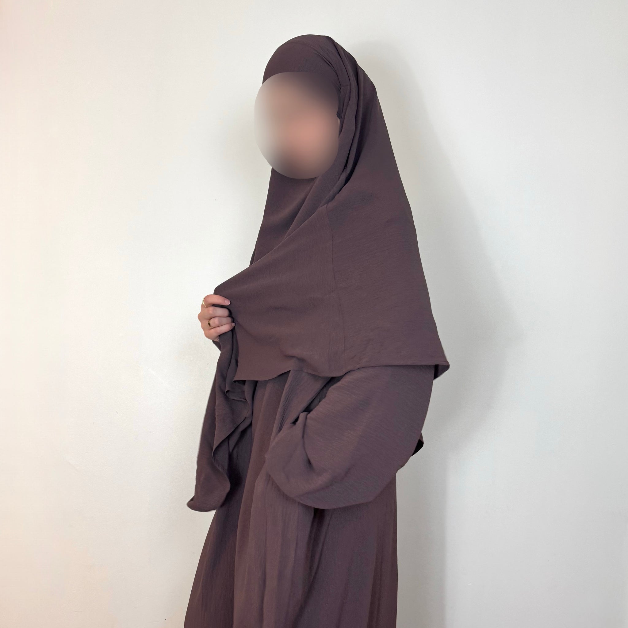 muted plum abaya