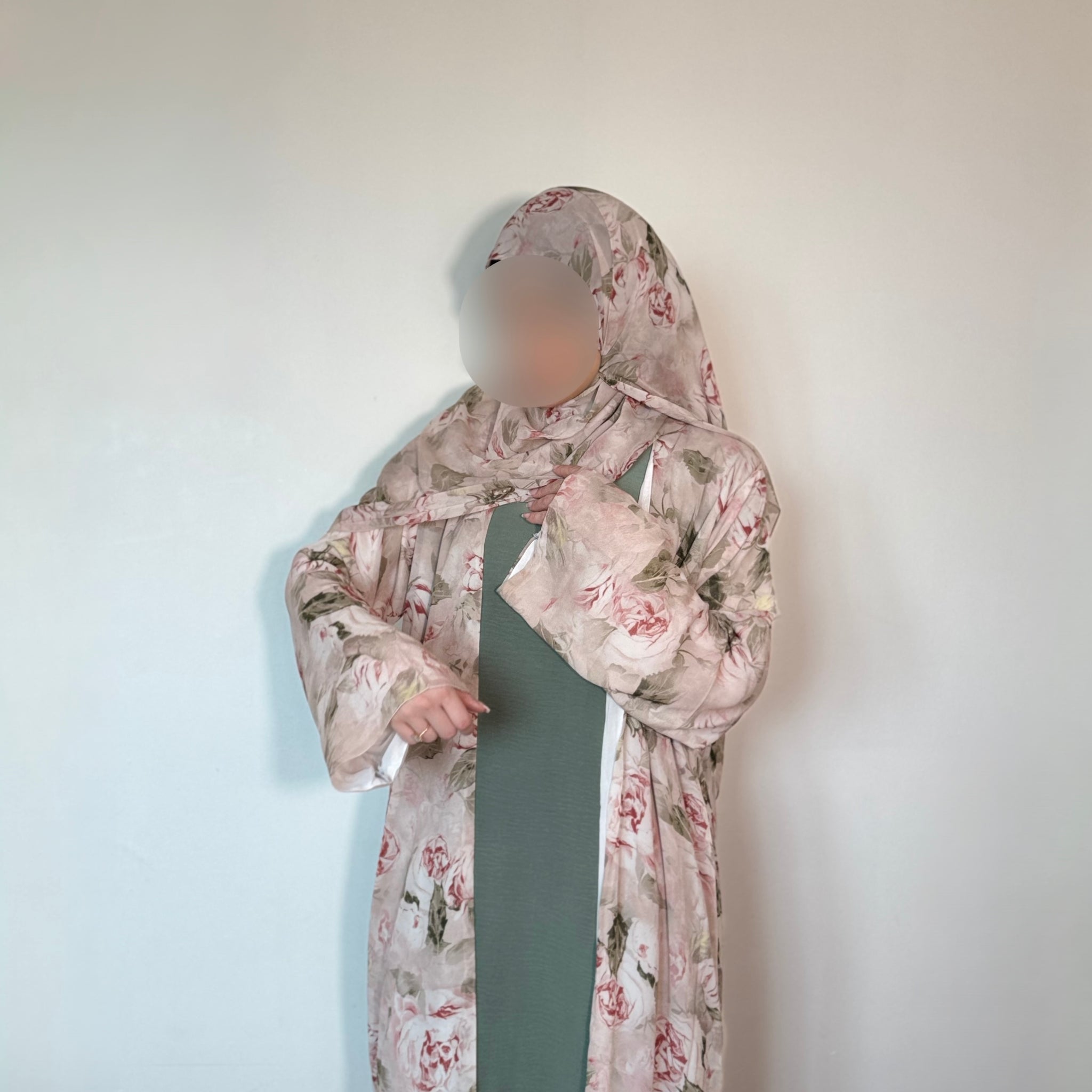 vintage flora abaya set
