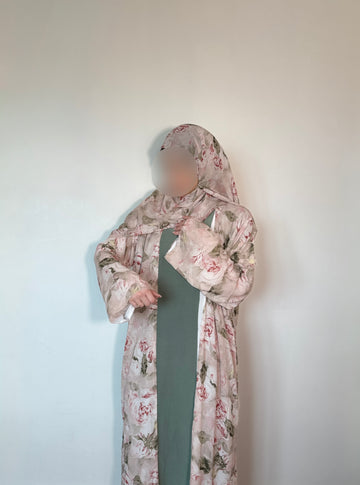 vintage flora abaya set