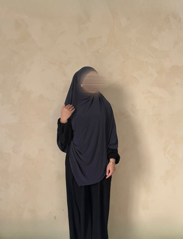 dark grey khimar (jersey)