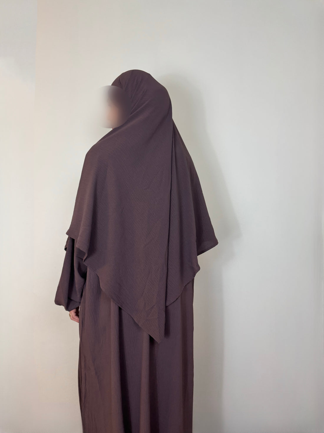 muted plum abaya