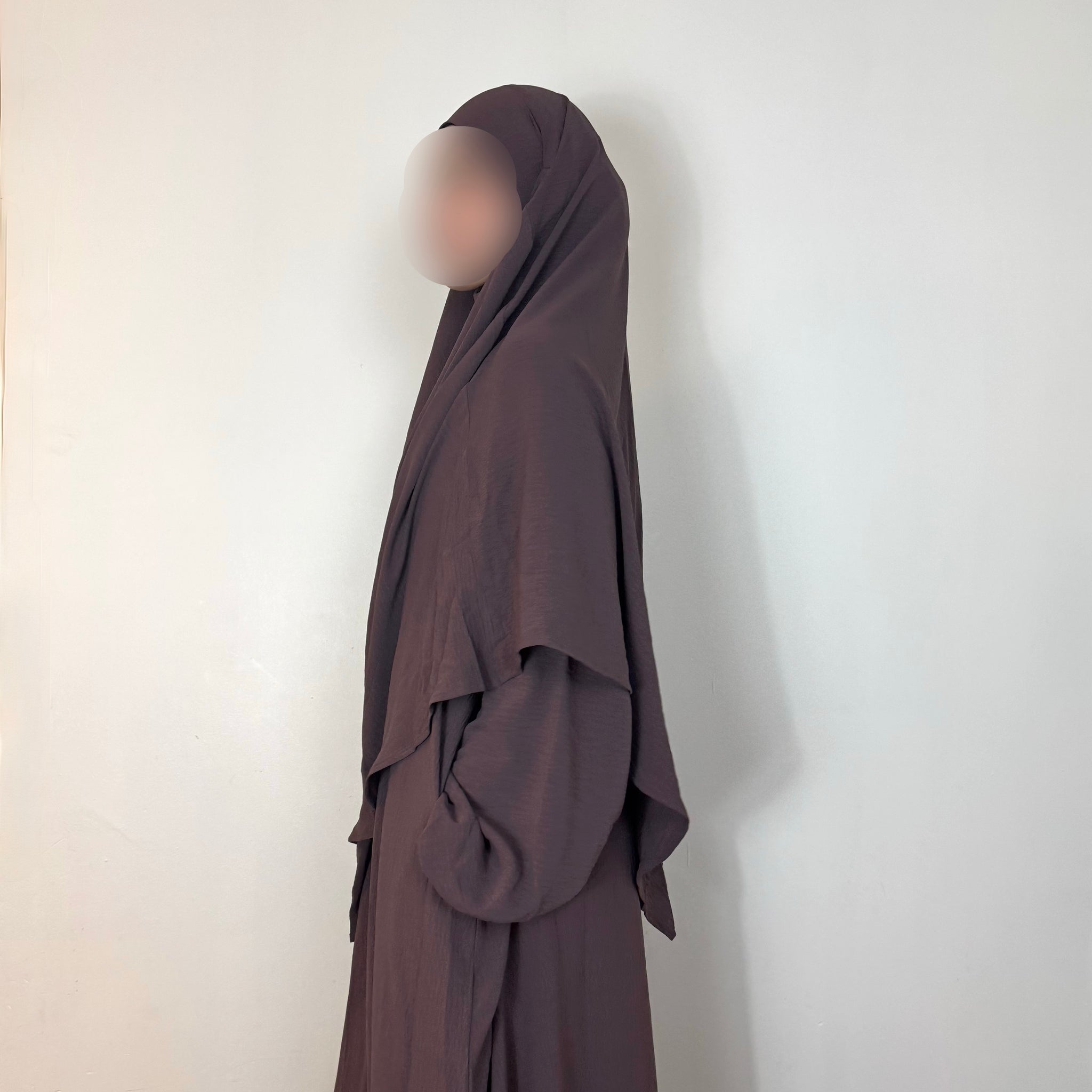 muted plum khimar & abaya set