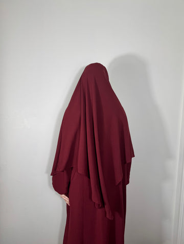 maroon khimar