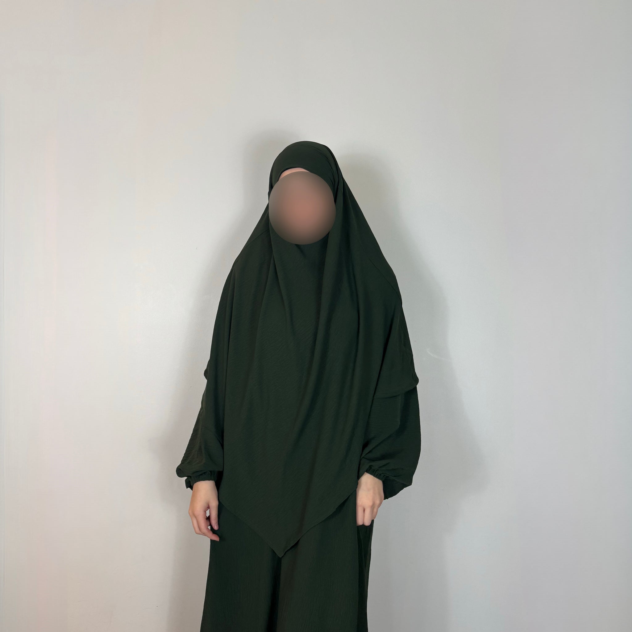ensemble abaya et khimar olive discret