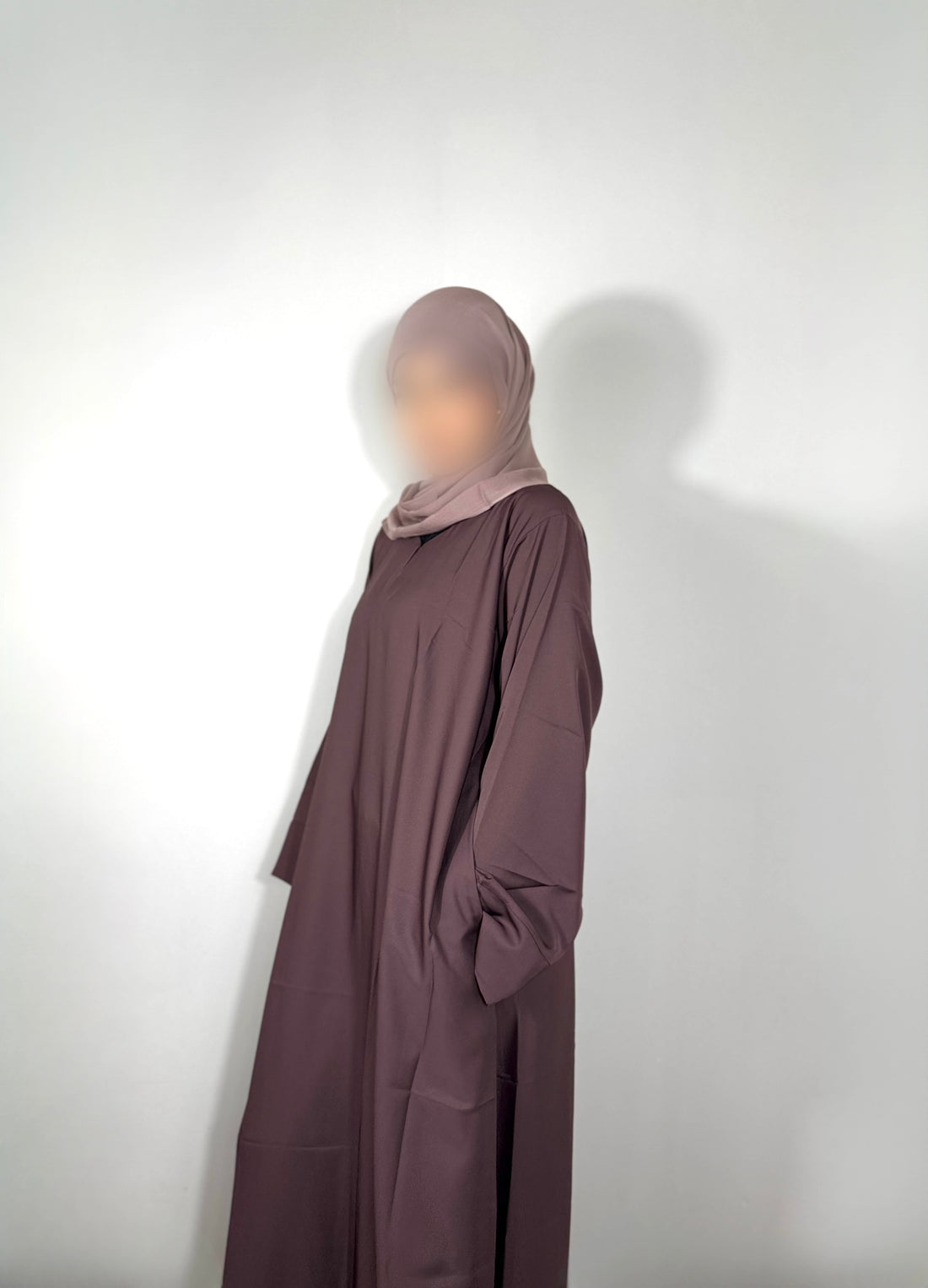 muted plum abaya (nida)