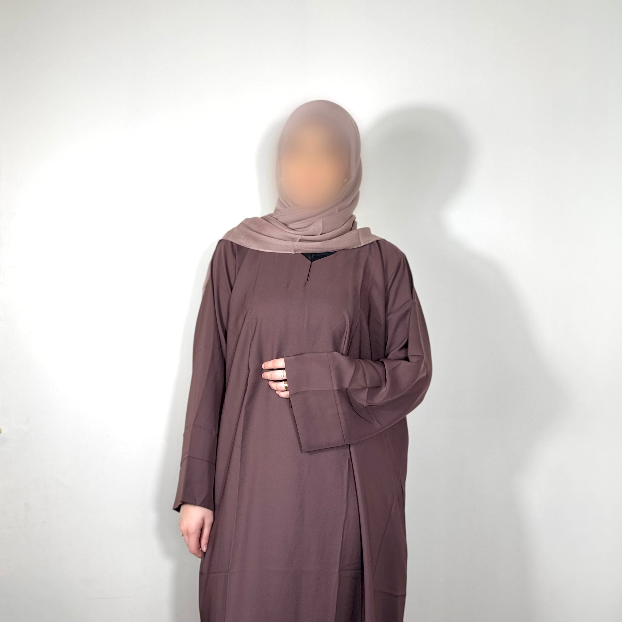 muted plum abaya (nida)