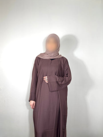 muted plum abaya (nida)