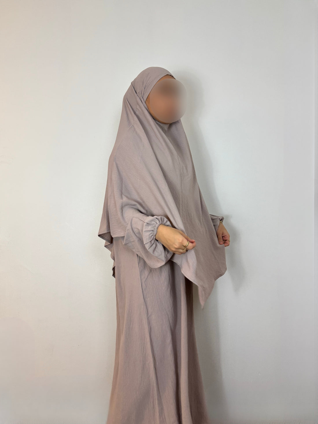 light blush abaya