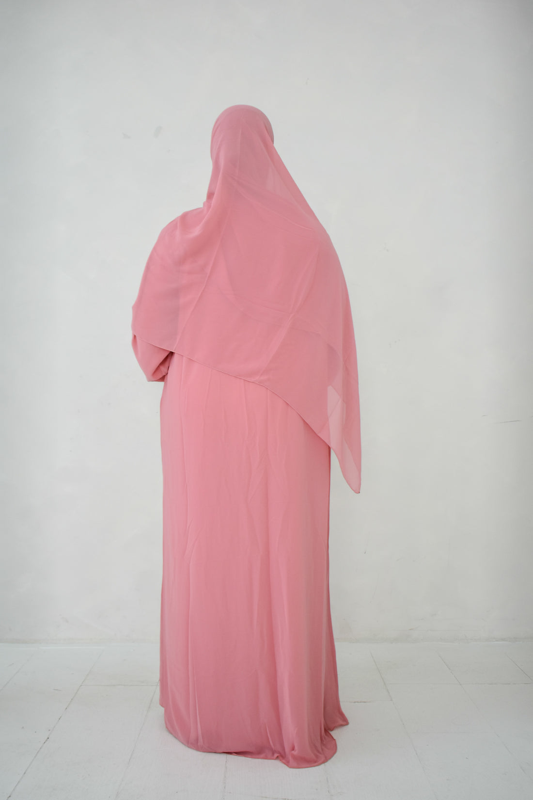 baby pink abaya set